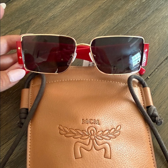 MCM Accessories - MCM Red and Gold Sunglasses